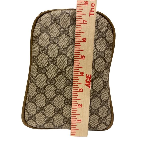 Vintage Gucci Boston Bag Logo Pattern Brown PVC Bag Handbag Sherryline - Picture 8 of 14